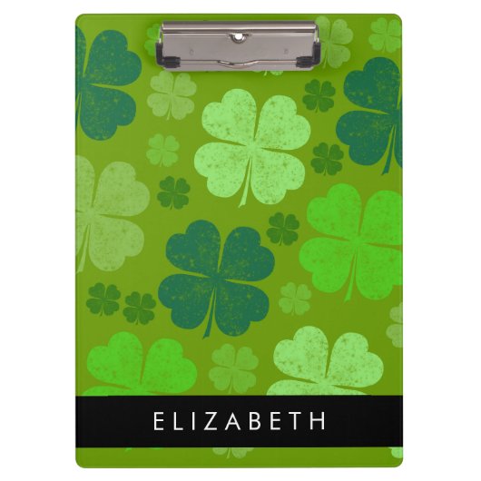 Groene Klavers, Lucky Clovers, Jouw naam Klembord (Voorkant)