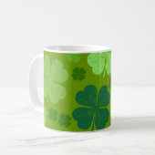Groene Klavers, Lucky Clovers, Jouw naam Koffiemok (Voorkant links)