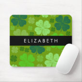 Groene Klavers, Lucky Clovers, Jouw naam Muismat (Met muis)