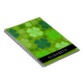 Groene Klavers, Lucky Clovers, Jouw naam Notitieboek (Rechterzijde)