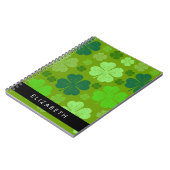 Groene Klavers, Lucky Clovers, Jouw naam Notitieboek (Linkerzijde)