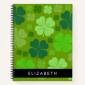 Groene Klavers, Lucky Clovers, Jouw naam Notitieboek (Voorkant)