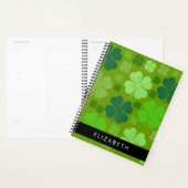 Groene Klavers, Lucky Clovers, Jouw naam Planner (Display)