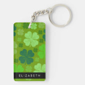 Groene Klavers, Lucky Clovers, Jouw naam Sleutelhanger (achterkant)