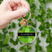 Groene Klavers, Lucky Clovers, Jouw naam Sleutelhanger (Hand)