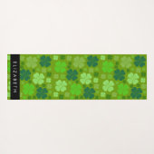 Groene Klavers, Lucky Clovers, Jouw naam Yogamat (Achterkant (horizontaal))