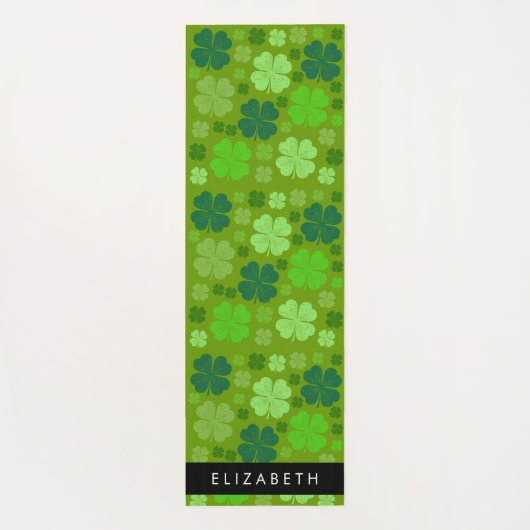 Groene Klavers, Lucky Clovers, Jouw naam Yogamat (Achterkant)