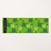Groene Klavers, Lucky Clovers, Jouw naam Yogamat (Voorkant (horizontaal))