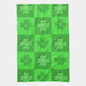 Groene Klavers Patroon Theedoek (Verticaal)