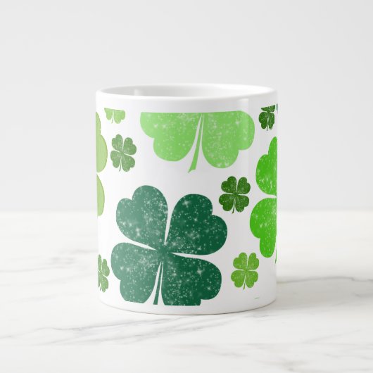 Groene Klavers, Saint Patrick's Day, Jouw naam Grote Koffiekop (Voorkant)