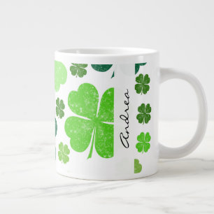Groene Klavers, Saint Patrick's Day, Jouw naam Grote Koffiekop