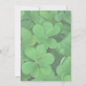 Groene Klavers St Patrick's Day Party Uitnodigen Kaart (Achterkant)