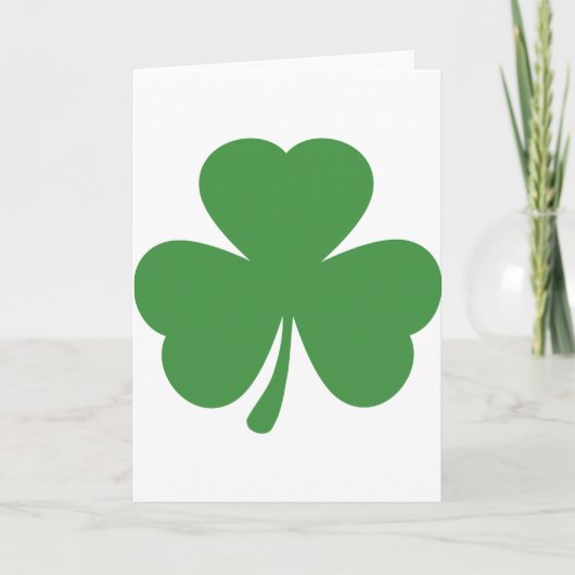 groene klaverst. patrick´s dag kaart (Voorkant)