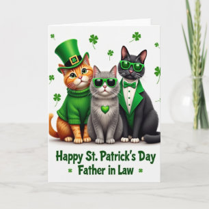 Groene Klavertje Cats Kaart