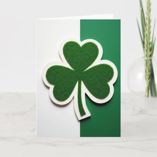 Groene Klavertje Kunstkaart Kaart (Voorkant)