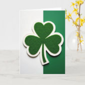 Groene Klavertje Kunstkaart Kaart (Gele Bloem)