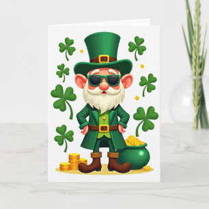 Groene Klavertje Vier Gelukskaart Kaart