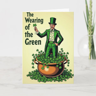 Groene klavertje vier heren kaart