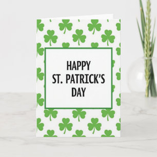 Groene Klavertje Vier St. Patrick's Dag Kaart