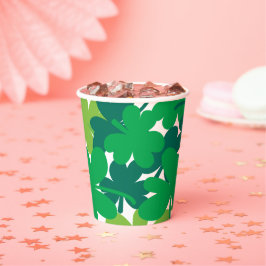 Groene klaverversiering Saint Patrick's Day papier Papieren Bekers