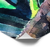 Groene kleine ara perfect poster (Hoek)