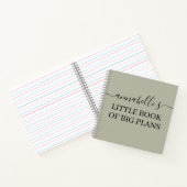 Groene kleine boekje met Notitieboek van grote pla (Binnen)