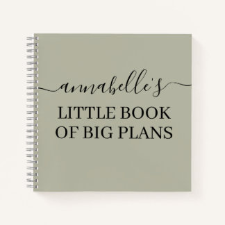 Groene kleine boekje met Notitieboek van grote pla