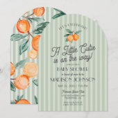 Groene kleine cutie op de weg citrus Baby shower Kaart (Voorkant / Achterkant)