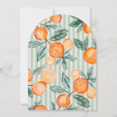 Groene kleine cutie op de weg citrus Baby shower Kaart (Achterkant)