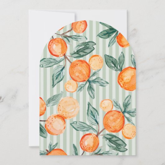 Groene kleine cutie op de weg citrus Baby shower Kaart (Achterkant)