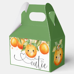 Groene Kleine Cutie Oranje Citrus Baby shower Bedankdoosjes