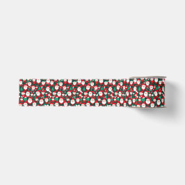 Groene Kleine Kerstmannen Grosgrain Lint