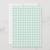 Groene kleine lamsvlees Baby shower uitnodiging (Achterkant)