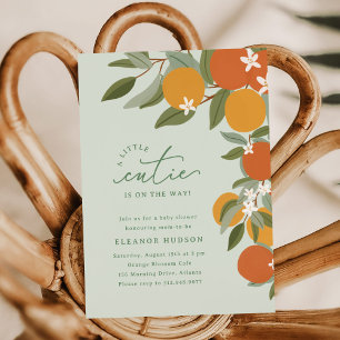 Groene Kleine Moppie Citrus Sinaasappels Baby Show Kaart