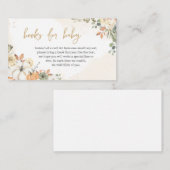 Groene Kleine Pompoen Baby shower Boeken voor Baby Informatiekaartje (Voorkant / Achterkant)