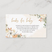 Groene Kleine Pompoen Baby shower Boeken voor Baby Informatiekaartje (Voorkant)