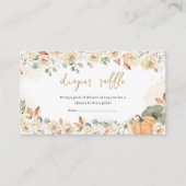 Groene Kleine Pompoen Baby shower Luier Raffle Informatiekaartje (Voorkant)