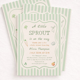 Groene Kleine Spruit Baby Shower Kaart