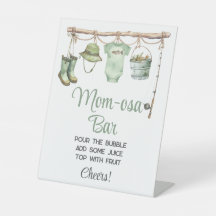 Groene Kleine Visser Mom-osa Bar Baby Shower