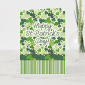 Groene kleren, Shamrocks, Happy St. Patrick's Day! Kaart (Voorkant)