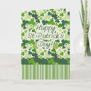 Groene kleren, Shamrocks, Happy St. Patrick's Day! Kaart
