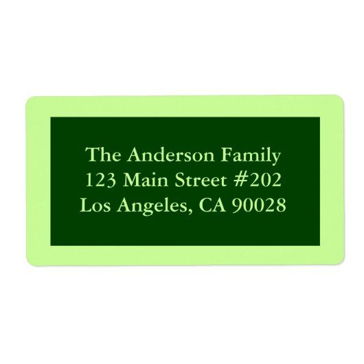 groene kleur etiket (Voorkant)