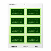 groene kleur etiket (Full Sheet)
