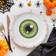 Groene Kleur Eyeball Halloween Bloeddoorlopen Eyeb