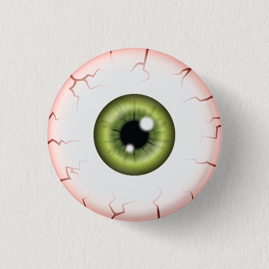 Groene Kleur Eyeball Halloween Bloeddoorlopen Eyeb Ronde Button 3,2 Cm (Voorkant)