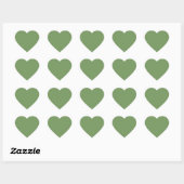 Groene kleur hart sticker (Vel)