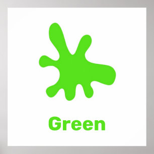 Groene kleur met woorden poster