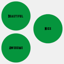 Groene kleur met zwarte tekst Medium Circle