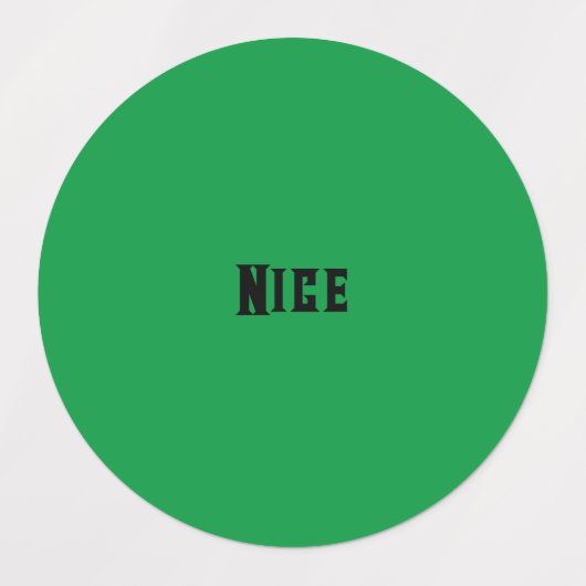 Groene kleur met zwarte tekst Medium Circle Labels (Design 2)