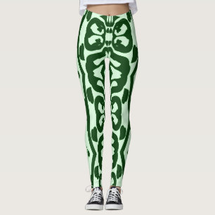 Groene kleur naadloos patroon "Ratti_Creative_Arts Leggings